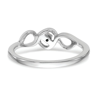 14K White Gold First Promise 1/20 Carat Round Diamond Complete Promise/Engagement Ring