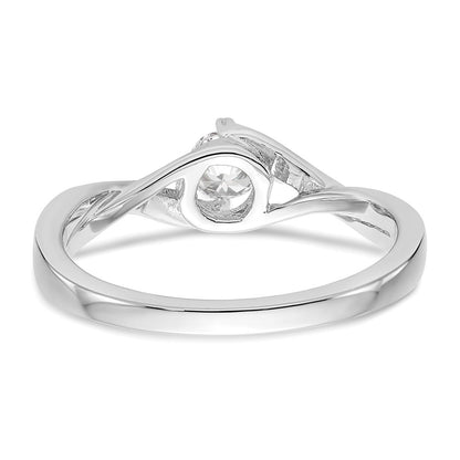 14K White Gold Simulated Diamond Promise/Engagement Ring