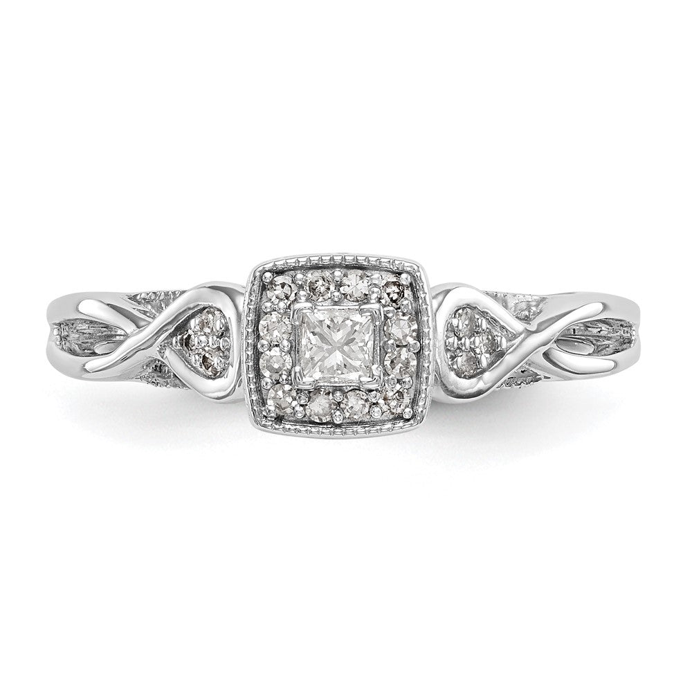 14k White Gold 1/5 Ct. Lab Grown Diamond VS/SI+ G+ Petite Engagement Ring