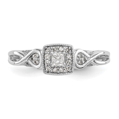 14k White Gold 1/5 Ct. Lab Grown Diamond VS/SI+ G+ Petite Engagement Ring