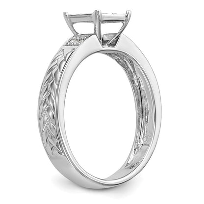 14K White Gold Lab Grown VS/SI+ G+ Diamond Trio Cluster Engagement Ring