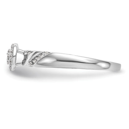 14K White Gold Complete Diamond Trio Cluster Engagement Ring