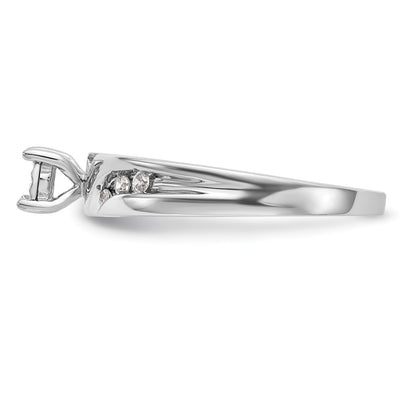 14K White Gold Complete Diamond Trio Engagement Ring