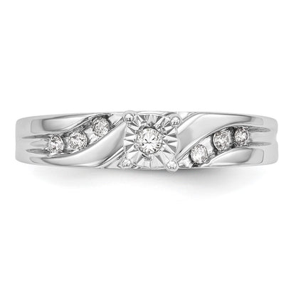14K White Gold Complete Diamond Trio Engagement Ring