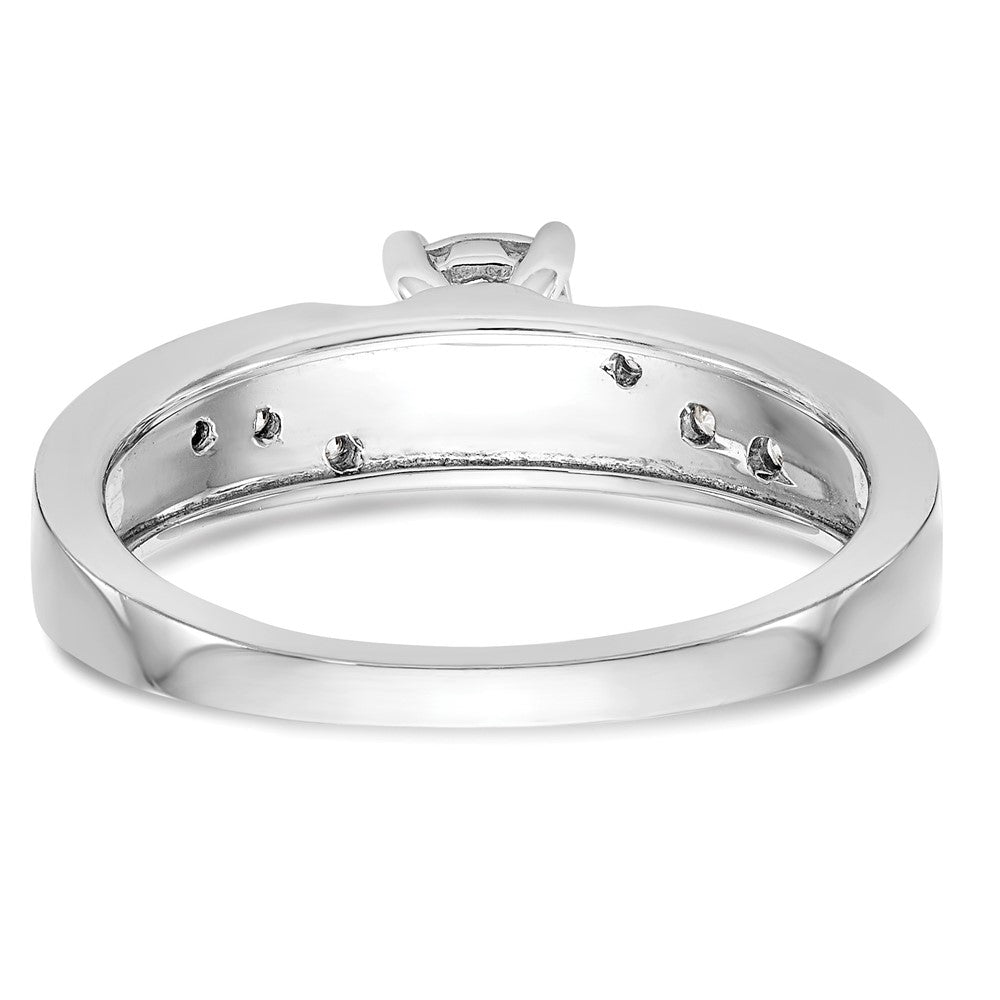 14K White Gold Complete Diamond Trio Engagement Ring