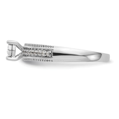 14K White Gold Complete Diamond Trio Engagement Ring
