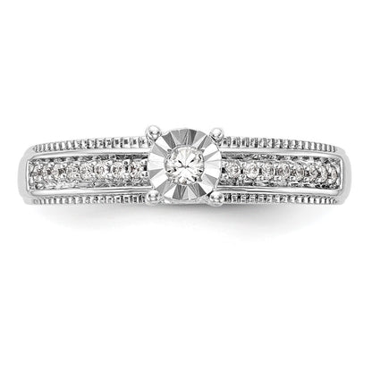 14K White Gold Complete Diamond Trio Engagement Ring