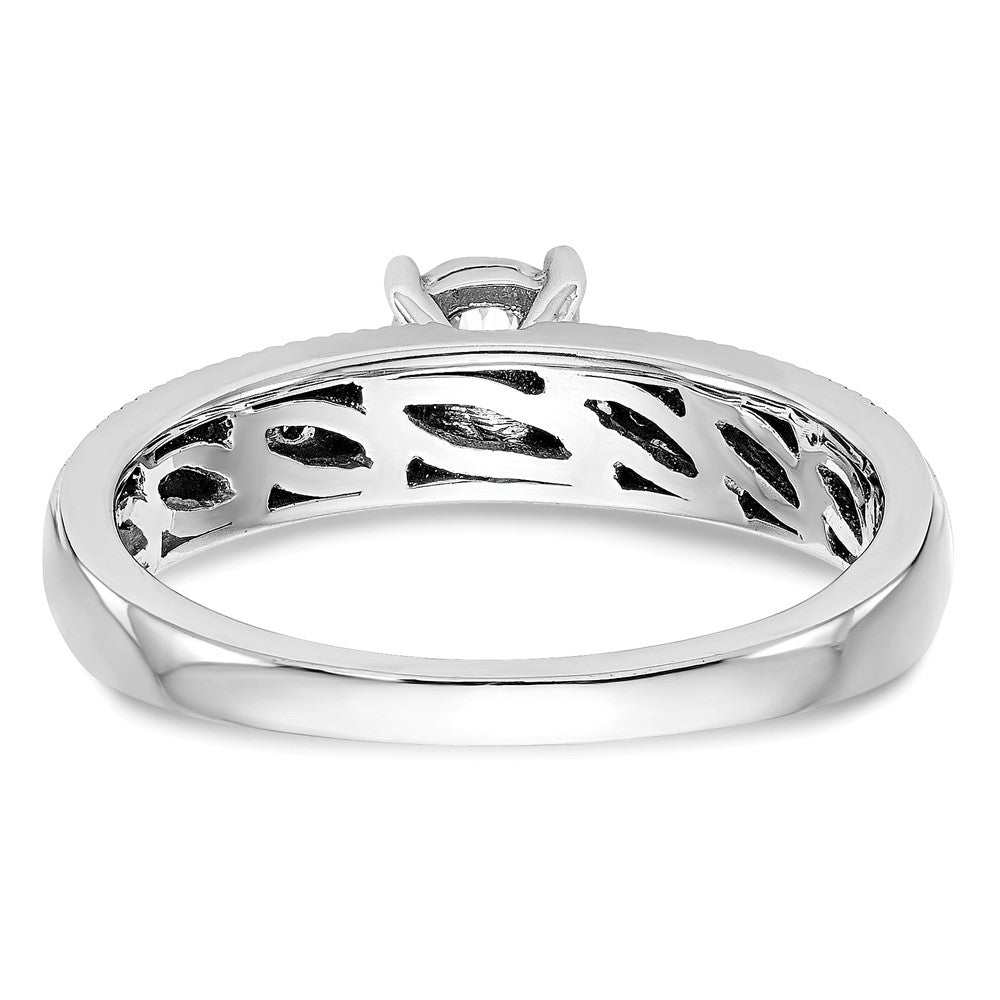 14K White Gold Complete Diamond Trio Engagement Ring