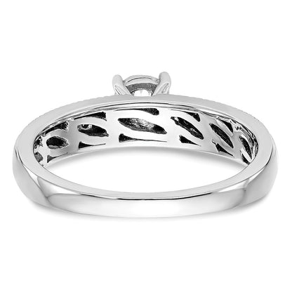 14K White Gold Complete Diamond Trio Engagement Ring