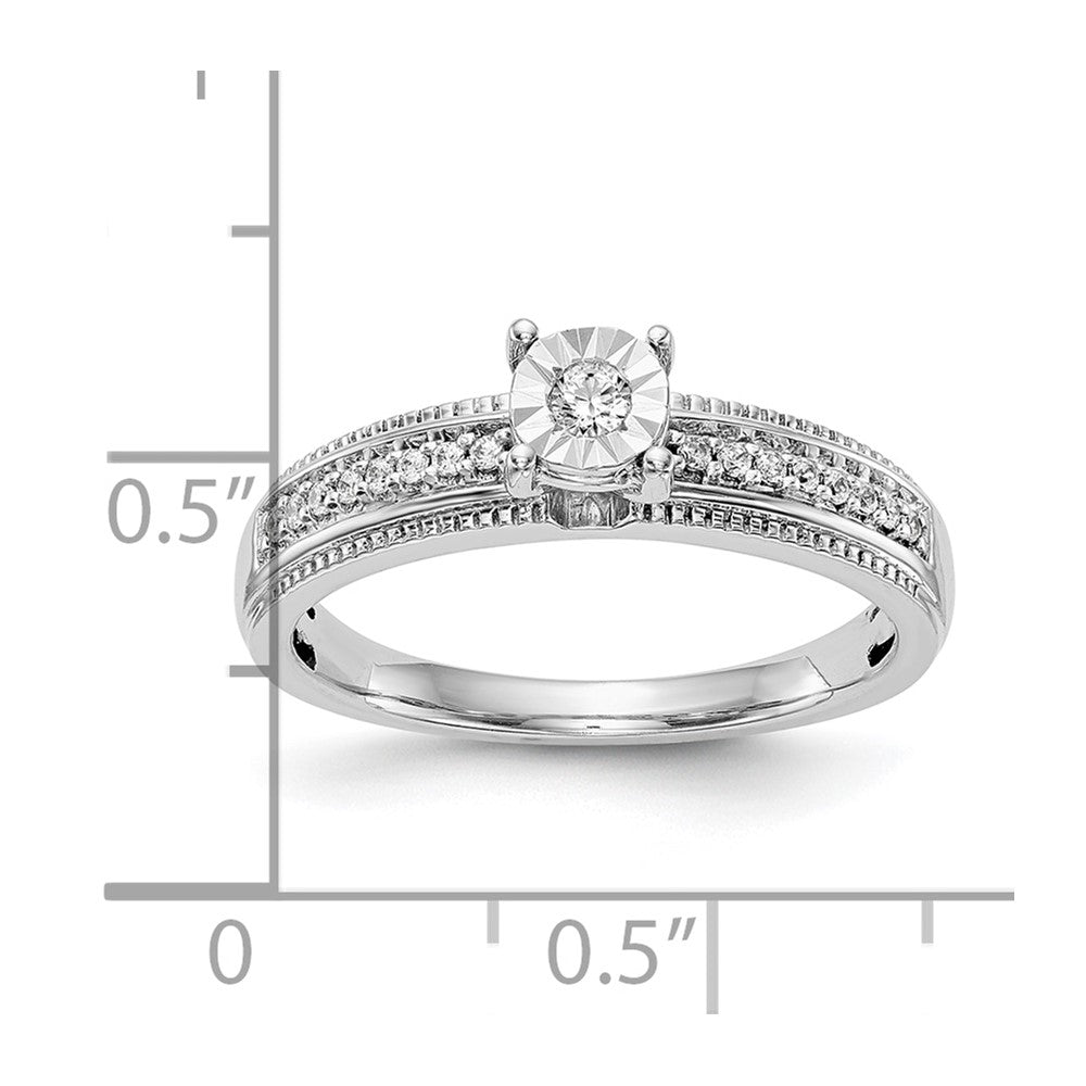 14K White Gold Complete Diamond Trio Engagement Ring