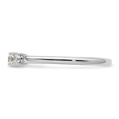14K White Gold 5-Stone Real Diamond Band