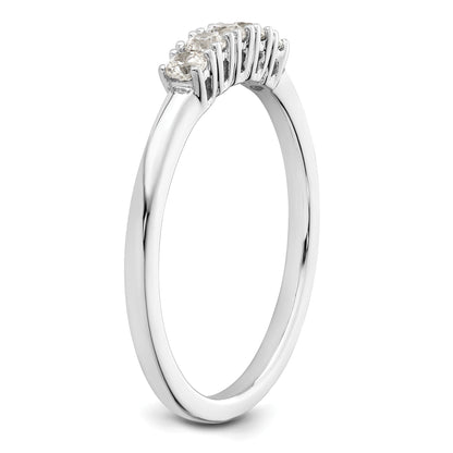 14K White Gold 5-Stone Real Diamond Band