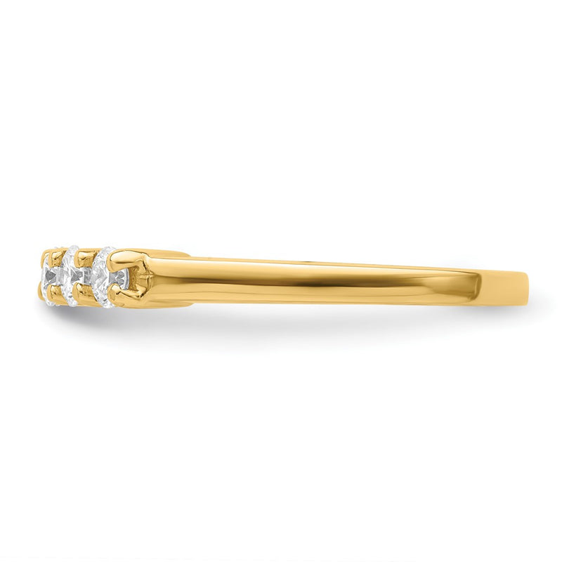 14K Yellow Gold 5-Stone Diamond Wedding Band Ring