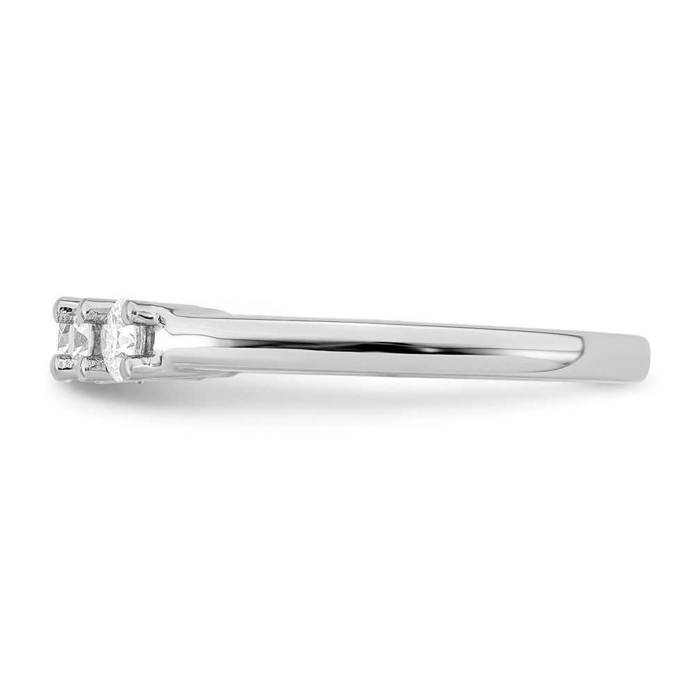 14K White Gold 5-Stone Shared Prong 3/4 carat Round Complete Diamond Wedding Band Ring