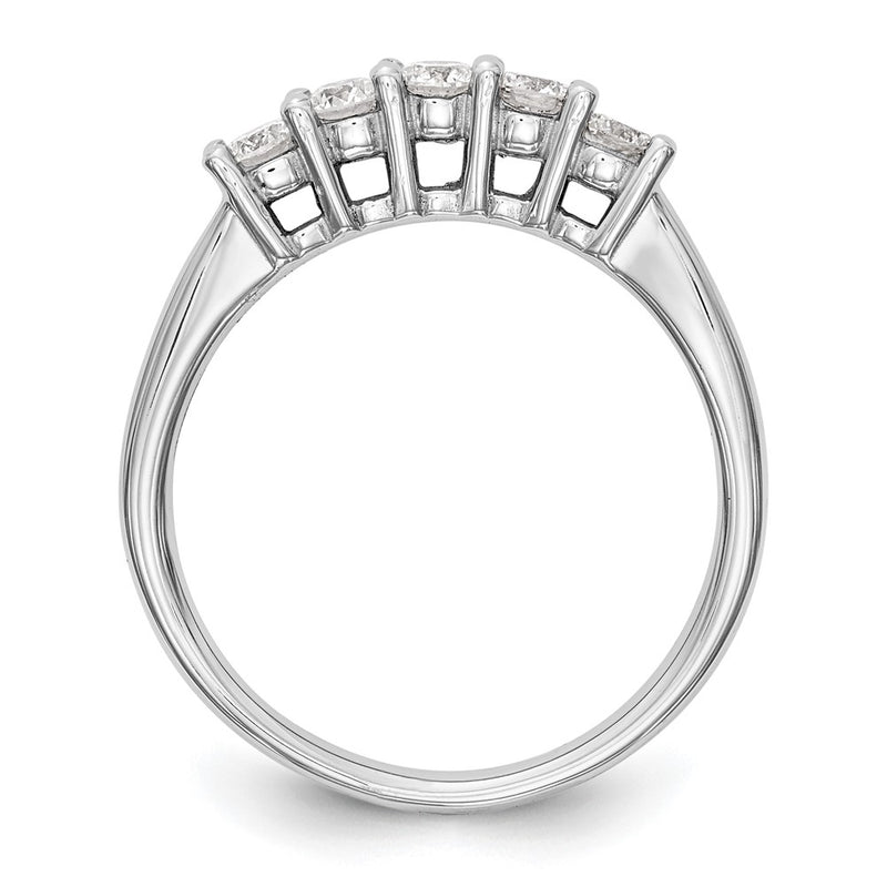 True Origin 14K White Gold 1 carat Lab Grown Diamond VS/SI  D E F  5 Stone Ring