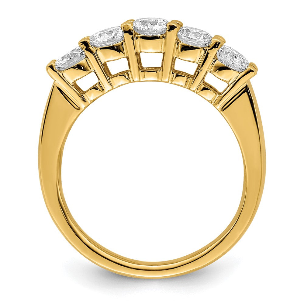 True Origin 14K 1 1/3 carat Lab Grown Diamond VS/SI  D E F  5 Stone Ring