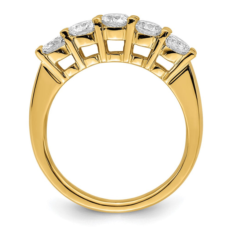 True Origin 14K 1 1/3 carat Lab Grown Diamond VS/SI  D E F  5 Stone Ring