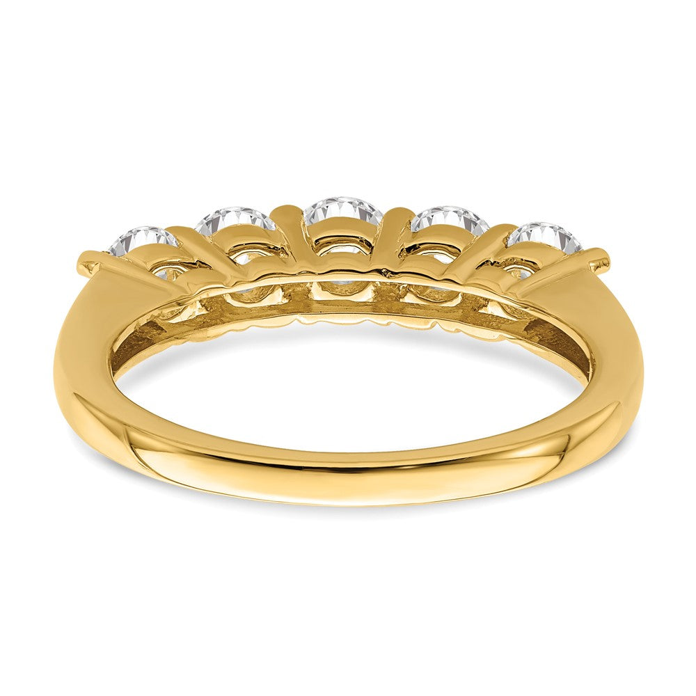 True Origin 14K 1 1/3 carat Lab Grown Diamond VS/SI  D E F  5 Stone Ring