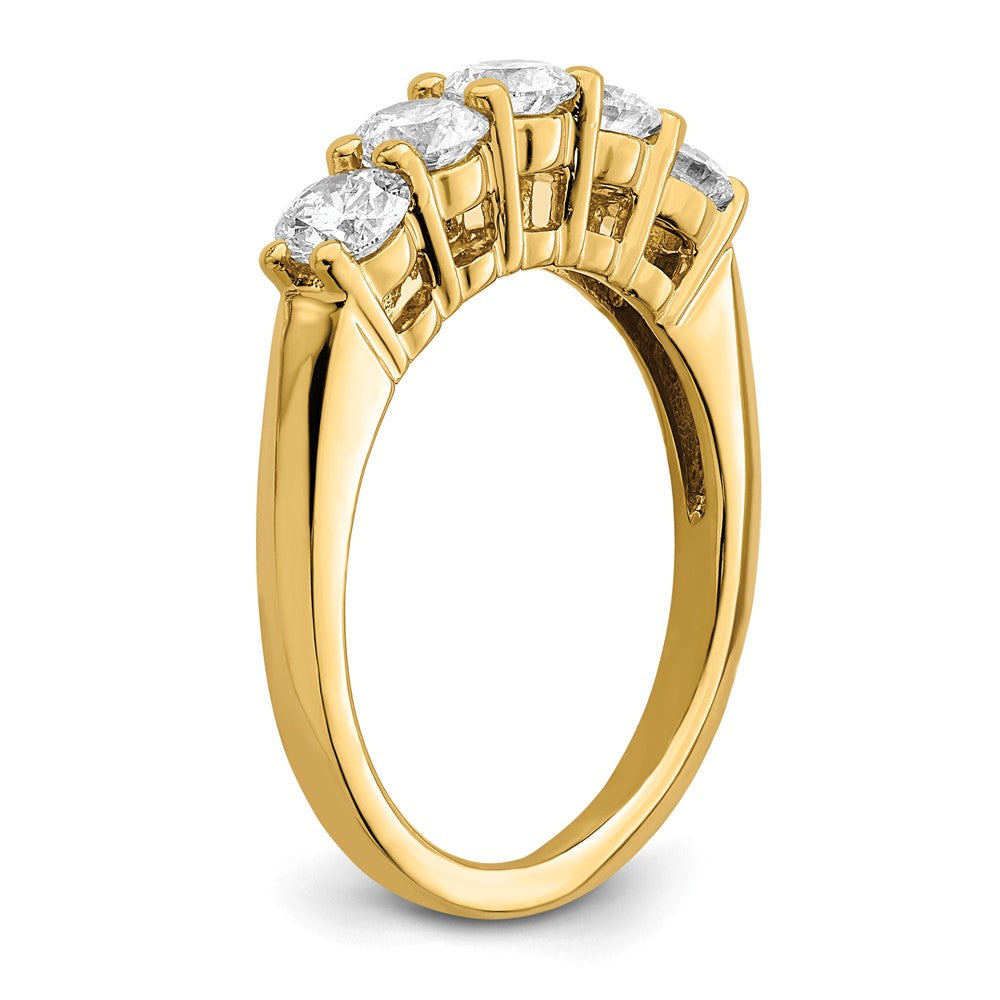 True Origin 14K 1 1/3 carat Lab Grown Diamond VS/SI  D E F  5 Stone Ring