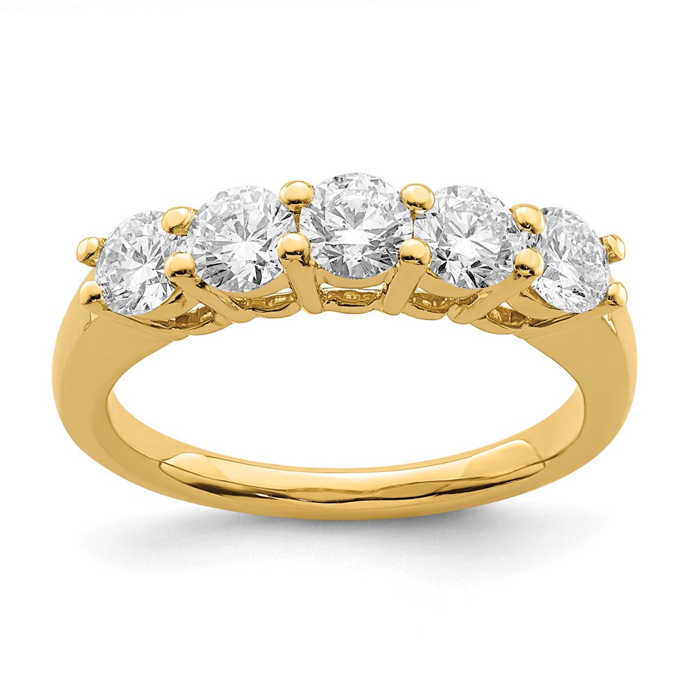 True Origin 14K 1 1/3 carat Lab Grown Diamond VS/SI  D E F  5 Stone Ring