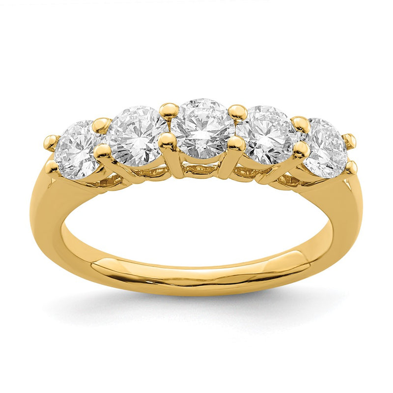 True Origin 14K 1 1/3 carat Lab Grown Diamond VS/SI  D E F  5 Stone Ring