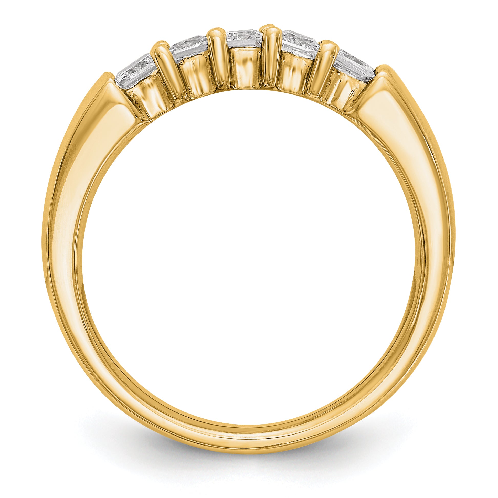 14K Yellow Gold 5 Stone Diamond Band