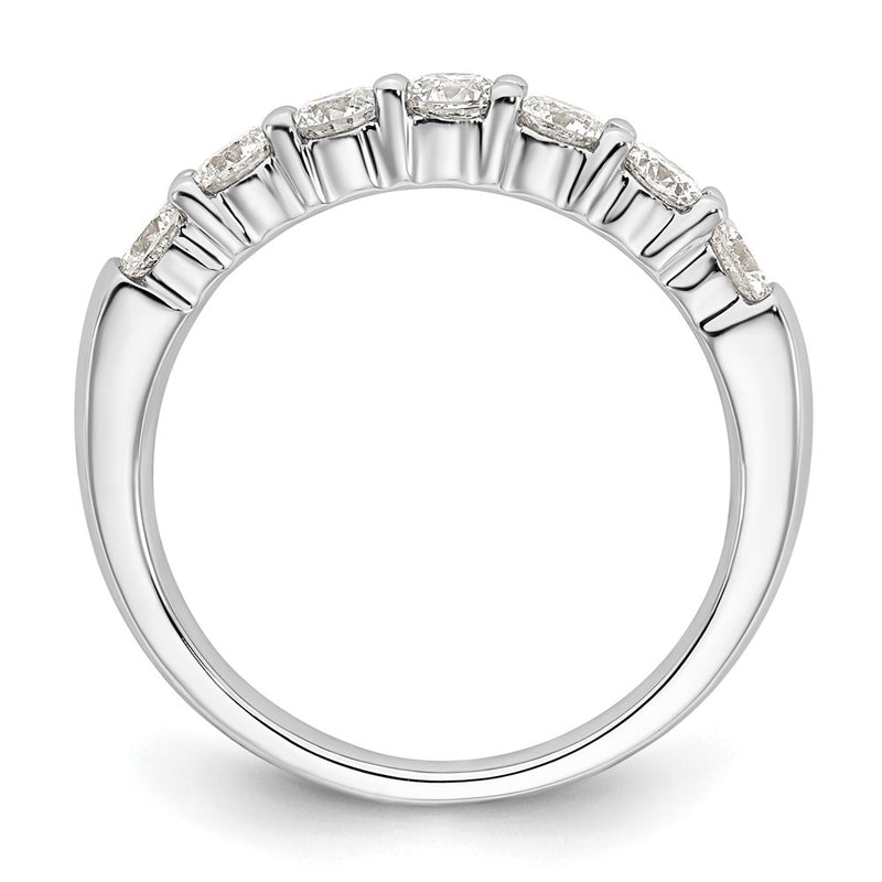 14K White Gold Lab Grown Diamond VS/SI+ G+ 7-Stone Band Ring