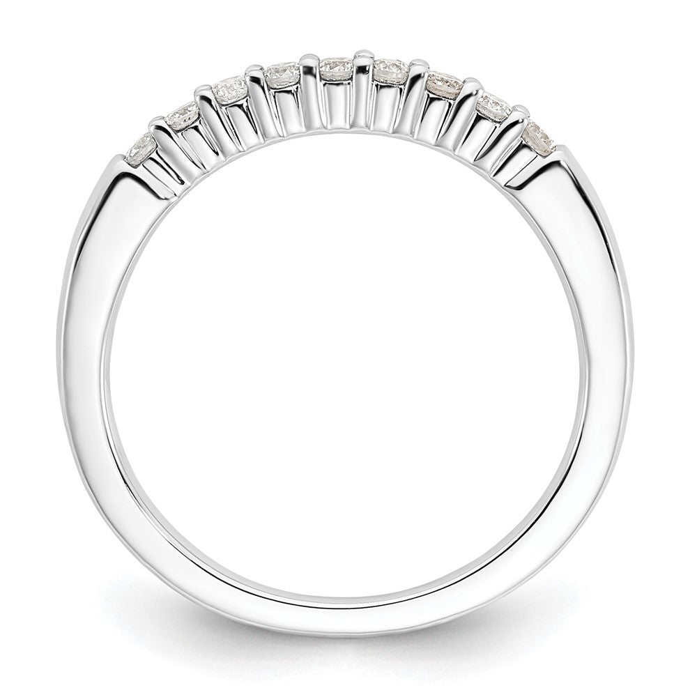 14k White Gold 1/4 Ct. Lab Grown Diamond VS/SI+ G+ Nine Stone Fashion band