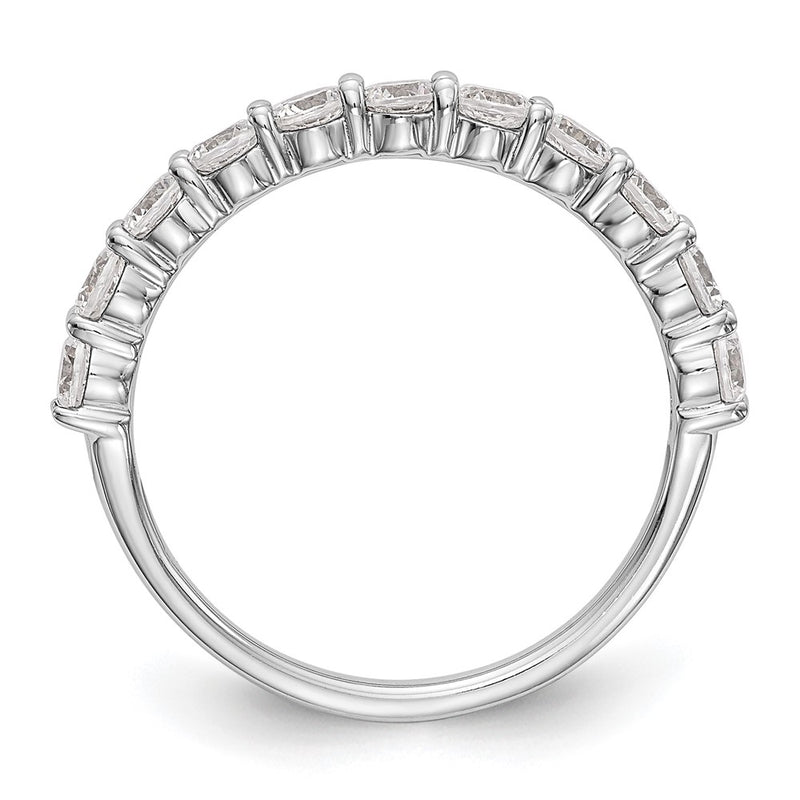 14K White Gold Lab Grown Diamond VS/SI+ G+ 11-Stone Band Ring