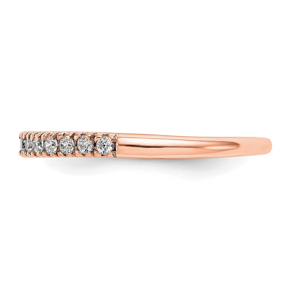 14K Rose Gold True Origin 1/4 Carat Lab Grown Diamond Vs D E F Band