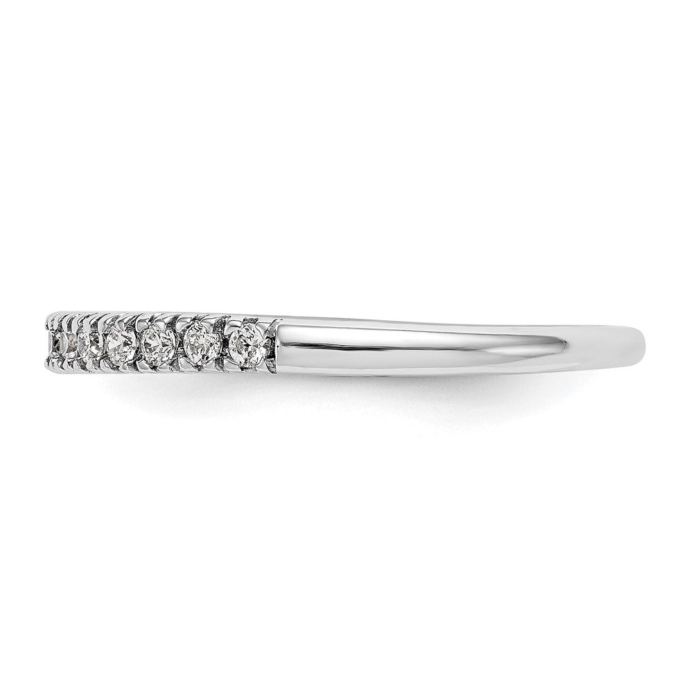 True Origin 14K White Gold 1/4 carat Lab Grown Diamond VS+ F+ Complete Wedding Band Ring