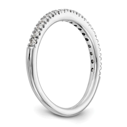 14K White Gold Real Diamond Band