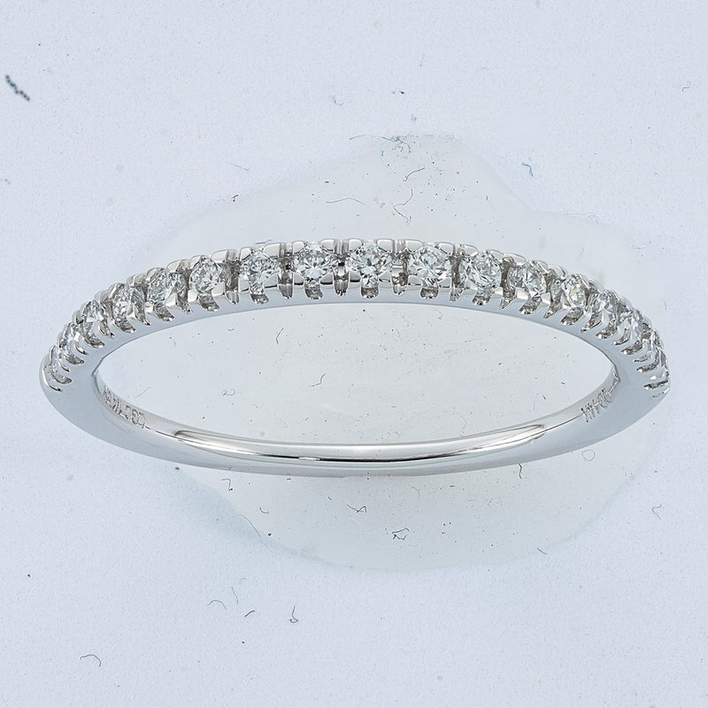 True Origin 14K White Gold 1/4 carat Lab Grown Diamond VS+ F+ Complete Wedding Band Ring