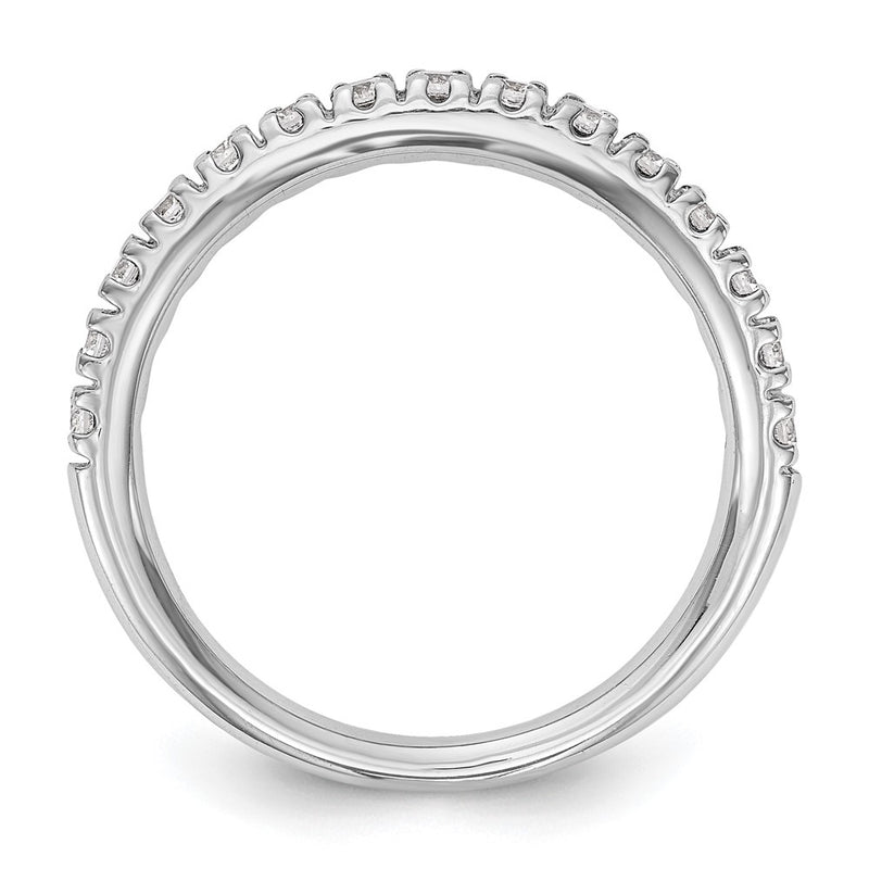 True Origin 14K White Gold 1/2 carat Lab Grown Diamond VS+ F+ Complete Wedding Band Ring