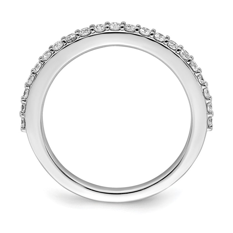True Origin 14K White Gold 3/8 carat Lab Grown Diamond VS+ F+ Complete Wedding Band Ring