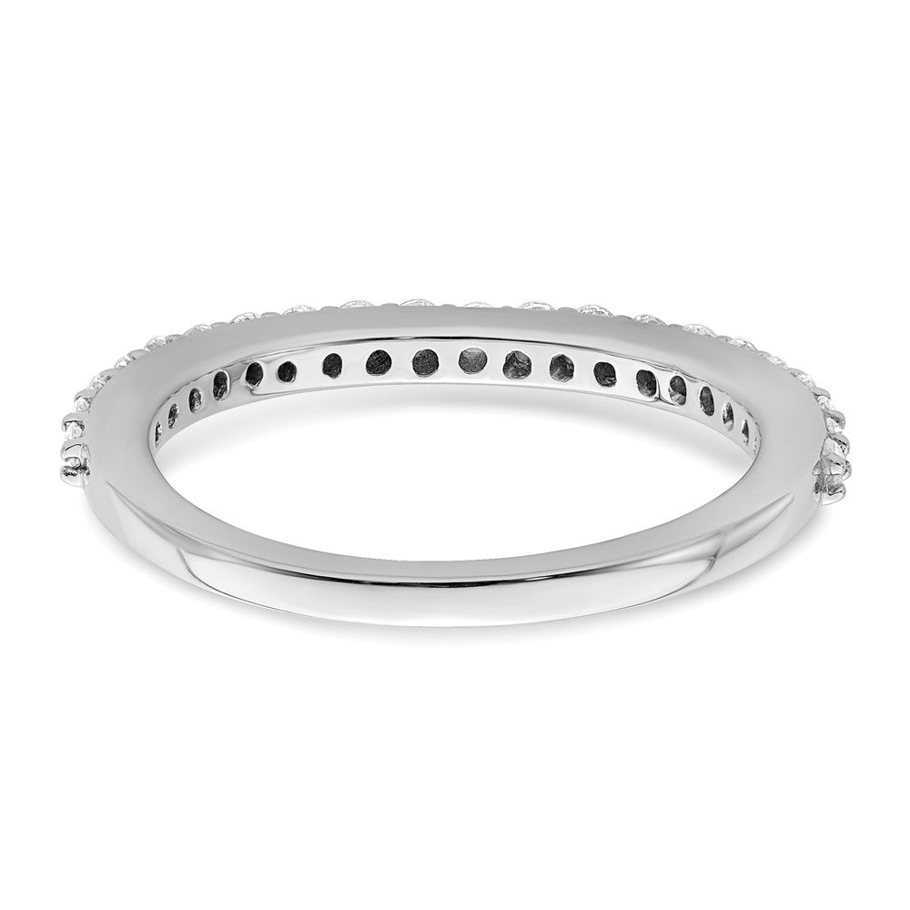 True Origin 14K White Gold 3/8 carat Lab Grown Diamond VS+ F+ Complete Wedding Band Ring