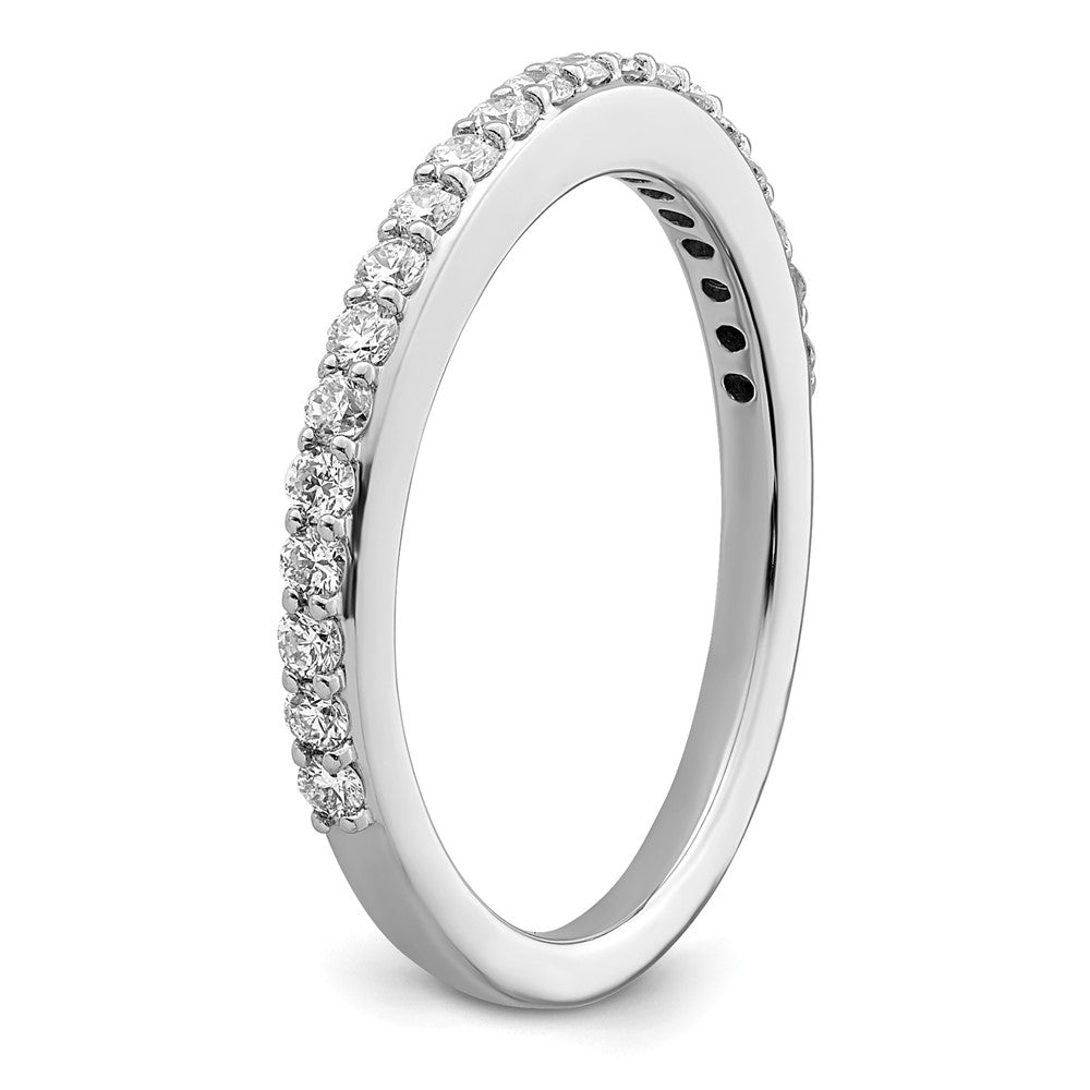 True Origin 14K White Gold 3/8 carat Lab Grown Diamond VS+ F+ Complete Wedding Band Ring