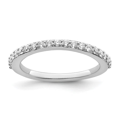 True Origin 14K White Gold 3/8 carat Lab Grown Diamond VS+ F+ Complete Wedding Band Ring