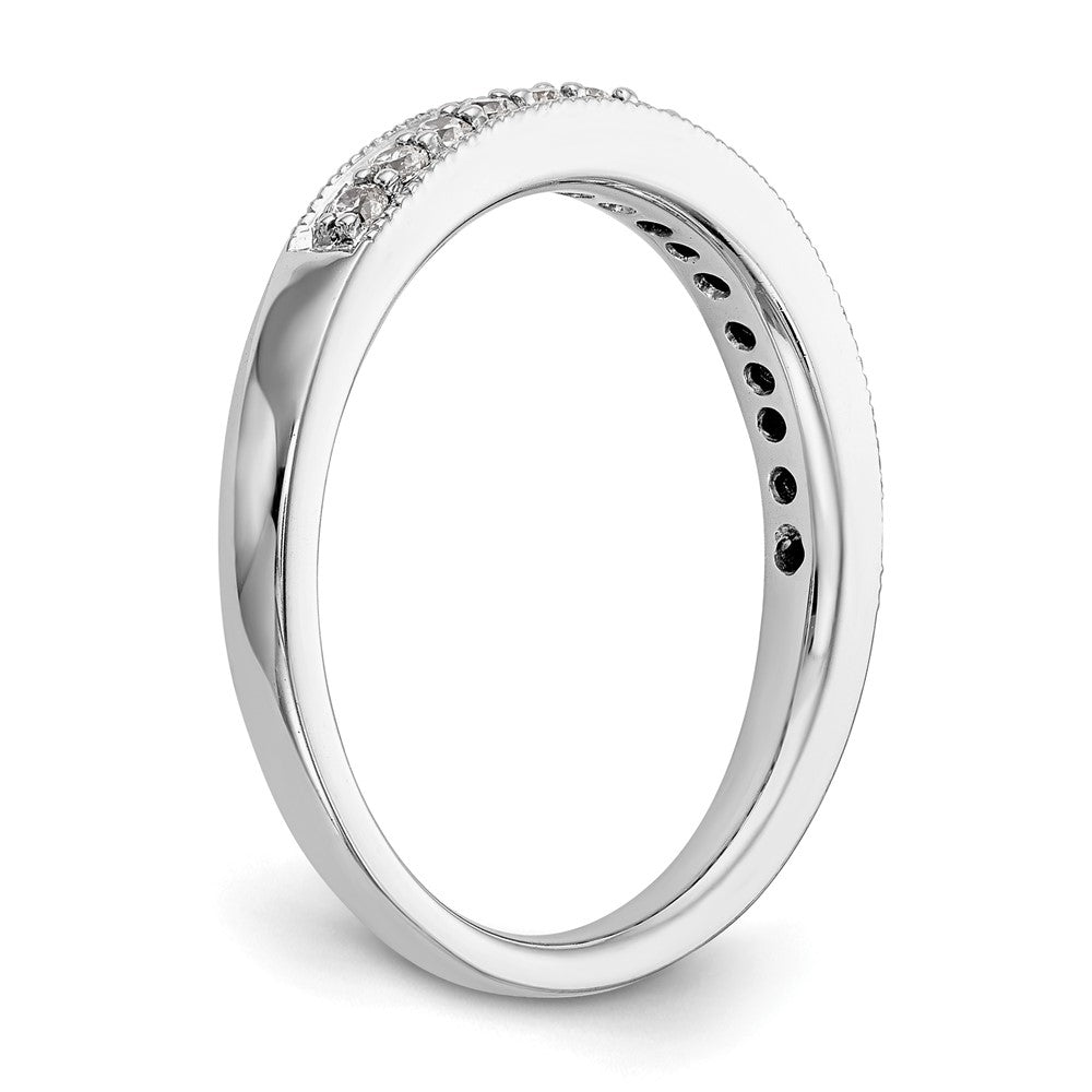 14K White Gold True Origin 1/4 Carat Lab Grown Diamond Vs D E F Band