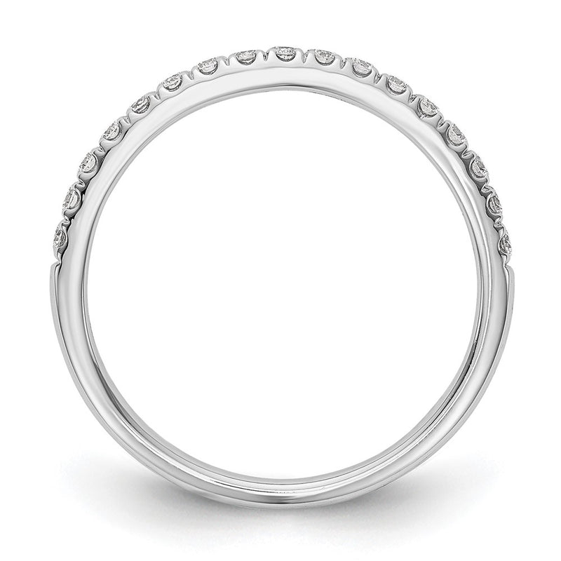 14K White Gold True Origin 3/8 Carat Lab Grown Diamond Vs D E F Band