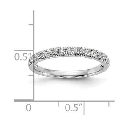 14k White Gold 3/8 Ct. Lab Grown Diamond VS/SI+ G+ Band Ring