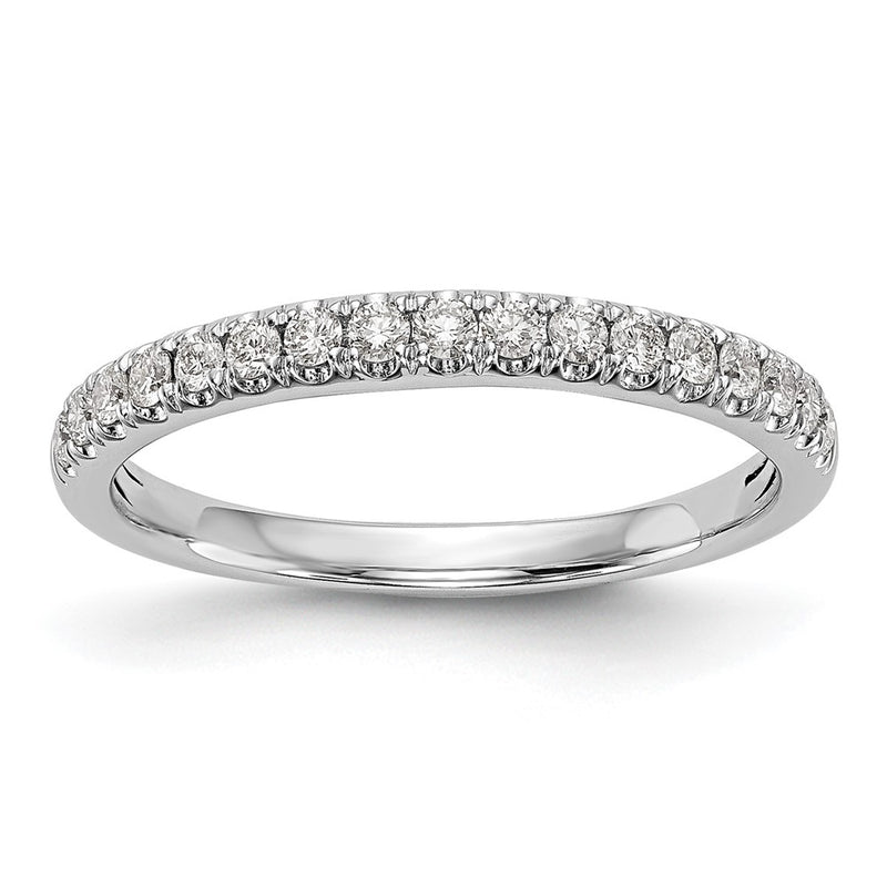 14K White Gold True Origin 3/8 Carat Lab Grown Diamond Vs D E F Band