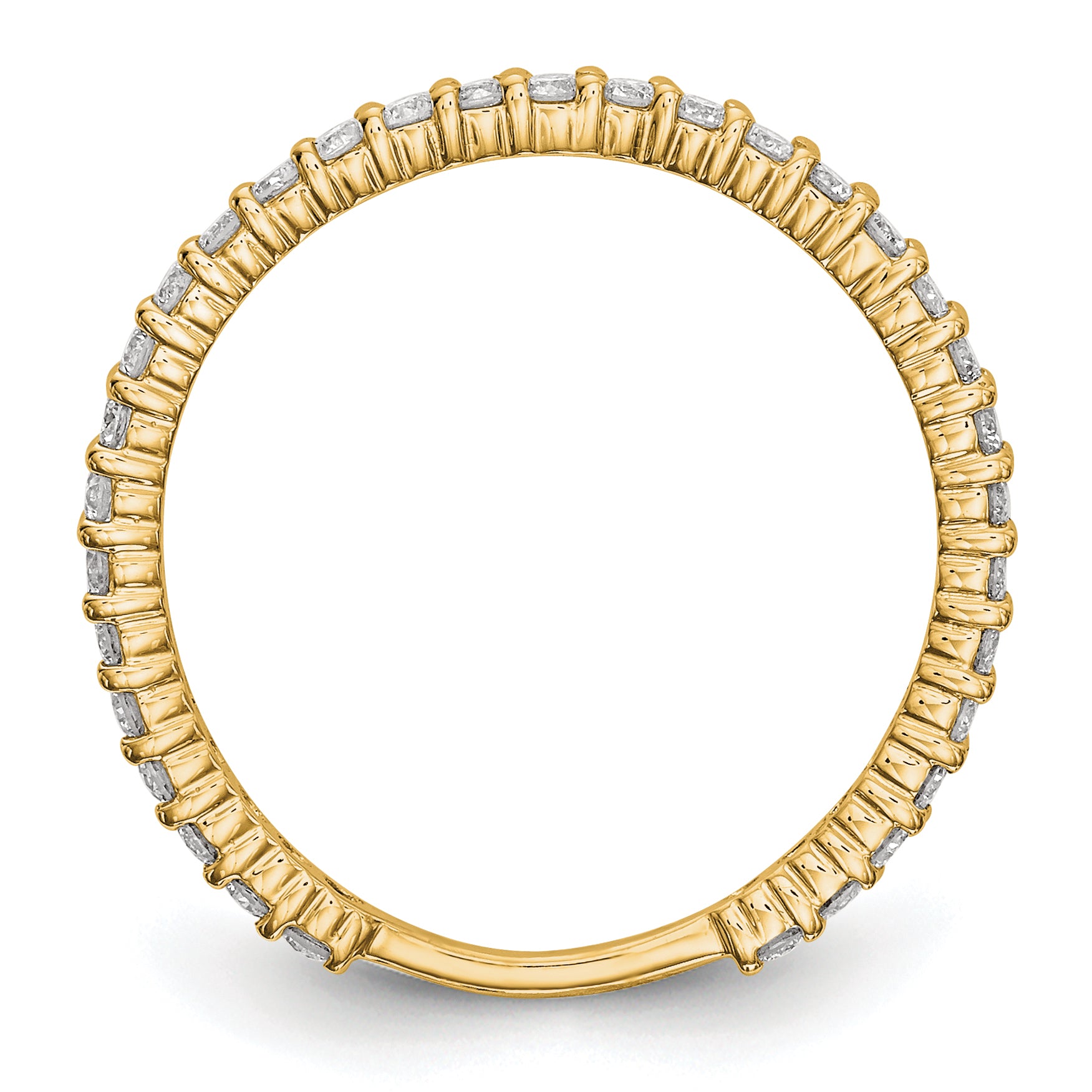 14K Yellow Gold Real Diamond Band