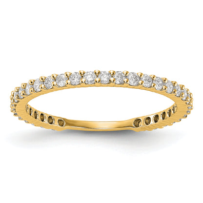 14K Yellow Gold Real Diamond Band