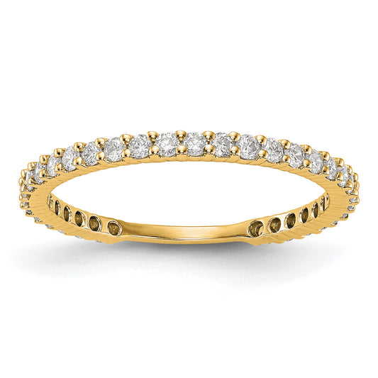 14K Yellow Gold Real Diamond Band