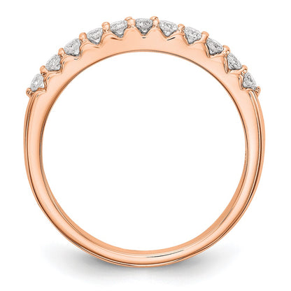 14K Rose Gold Real Diamond Band
