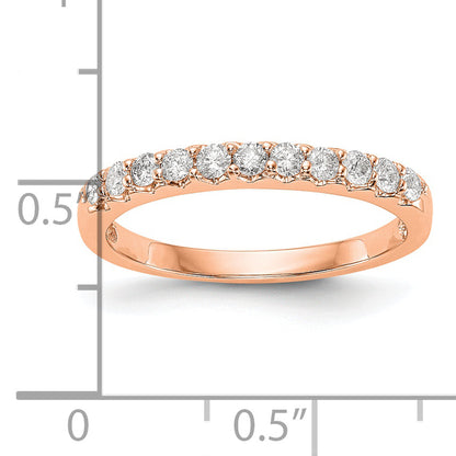 14K Rose Gold Real Diamond Band