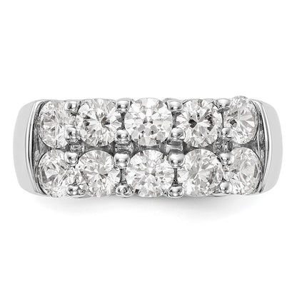 14K White Gold Diamond Band