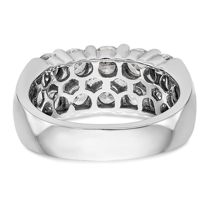 14K White Gold Diamond Band