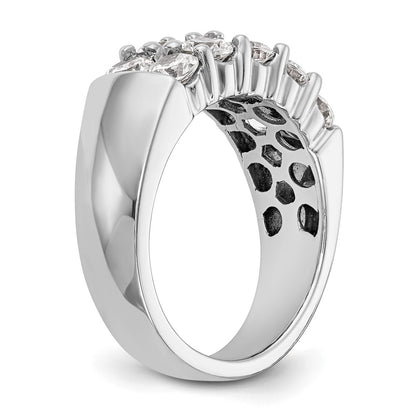 14K White Gold Diamond Band